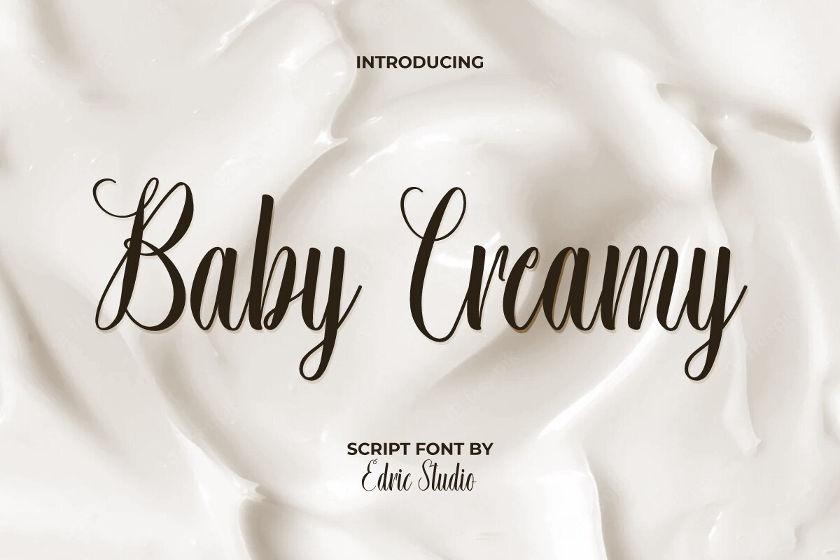 Пример шрифта Baby Creamy