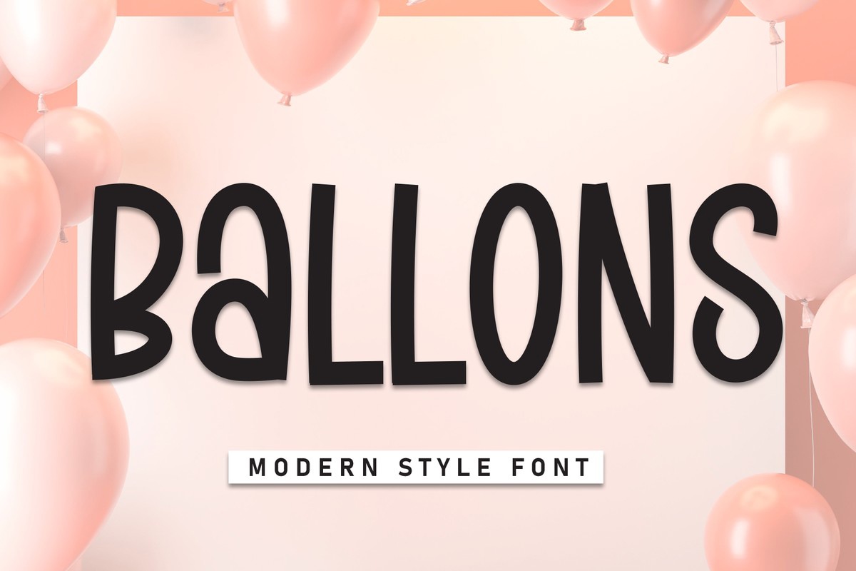 Пример шрифта Ballons Regular