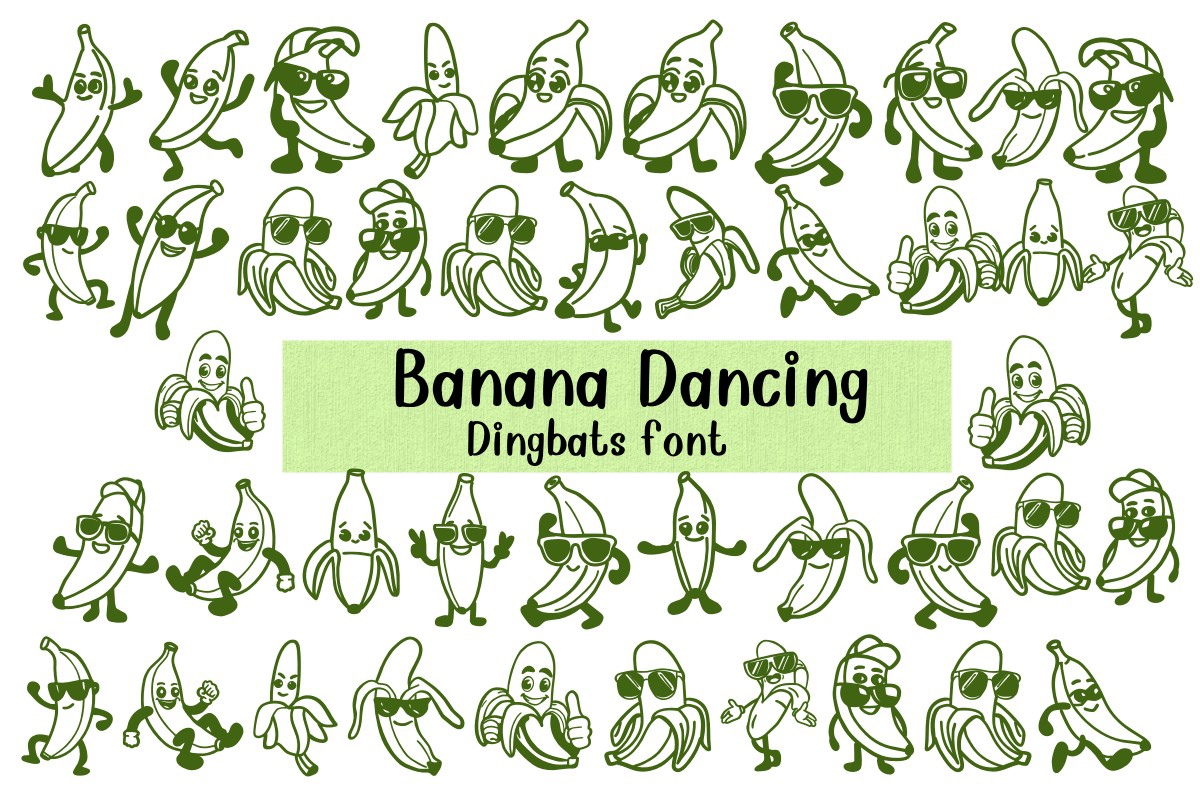 Пример шрифта Banana Dancing Regular