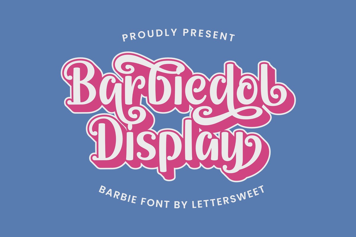 Пример шрифта Barbiedol Display Regular