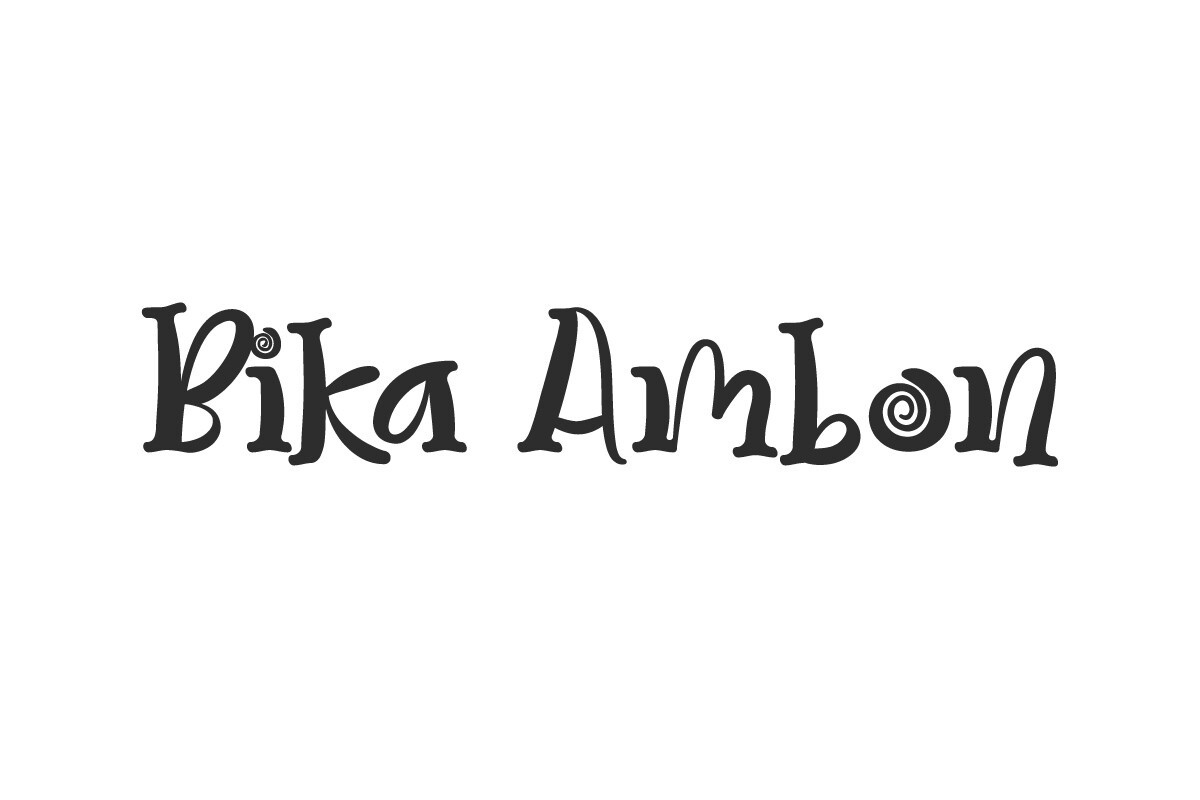 Пример шрифта Bika Ambon Regular