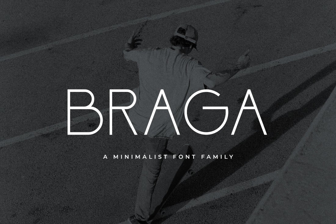 Пример шрифта Braga