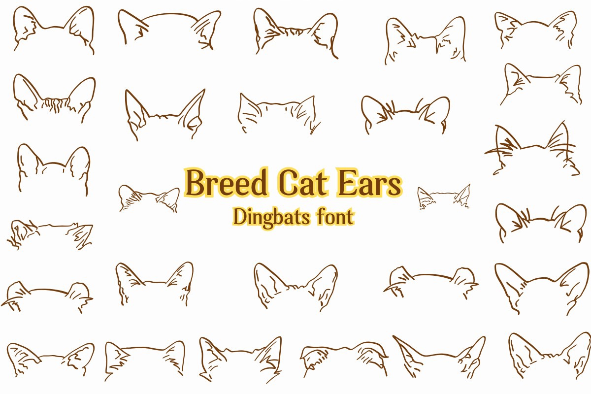 Пример шрифта Breed Cat Ears Regular