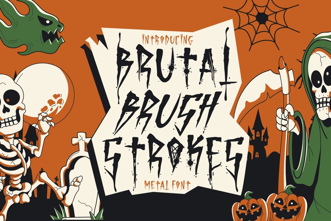 Пример шрифта Brutal Brushstrokes Regular