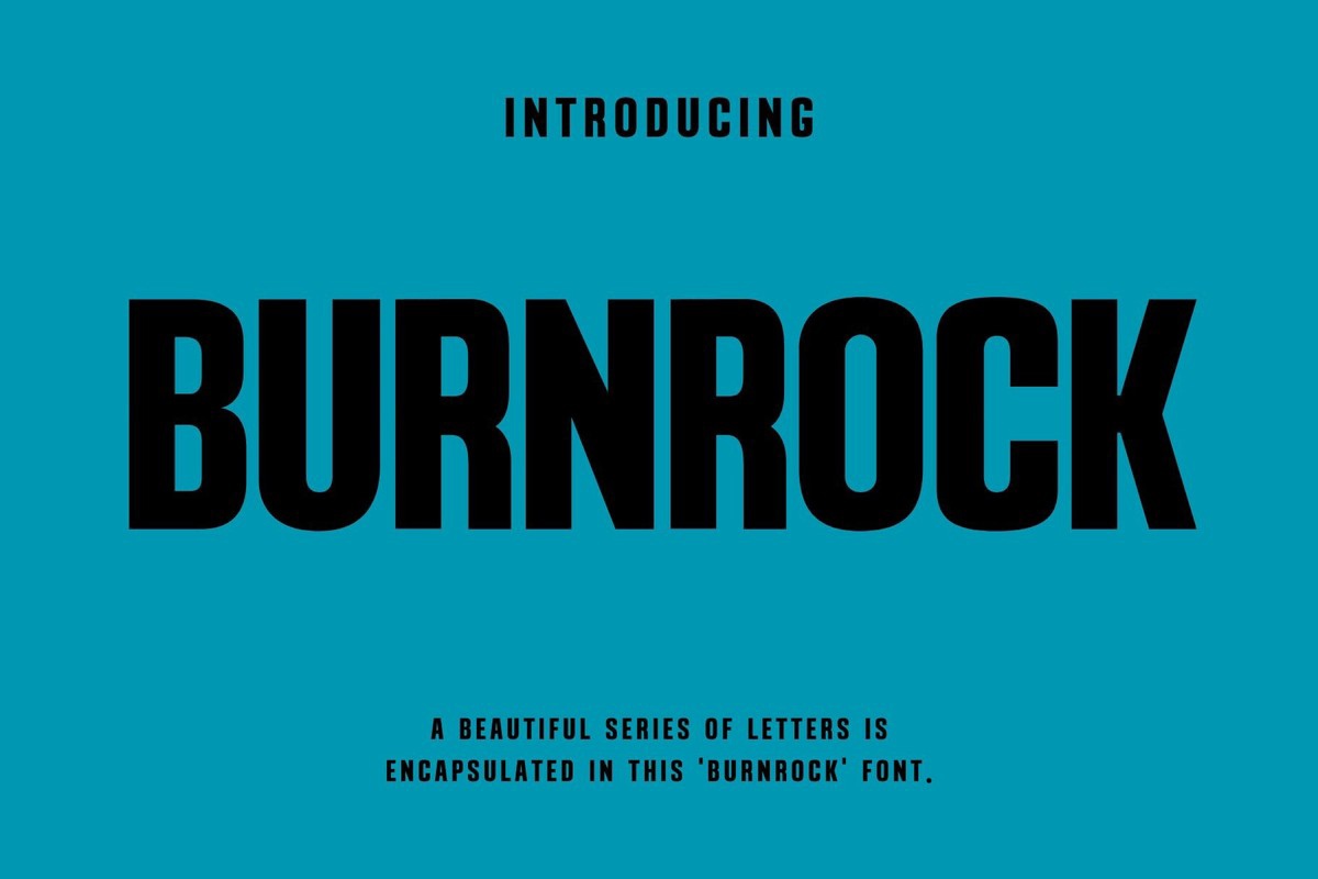 Пример шрифта Burnrock