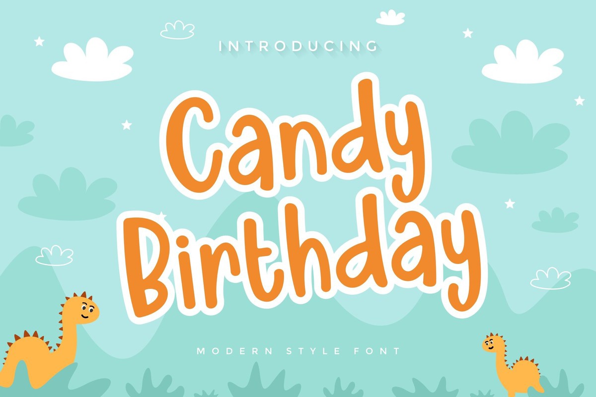 Пример шрифта Candy Birthday Regular