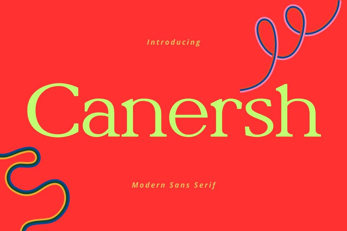 Пример шрифта Canersh