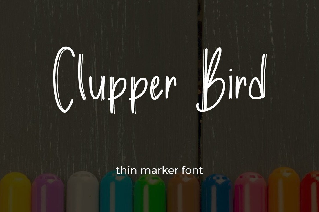 Пример шрифта Clupper Bird Regular