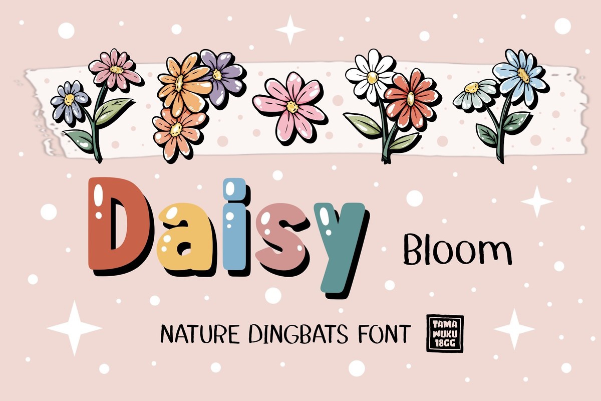 Пример шрифта Daisy Bloom