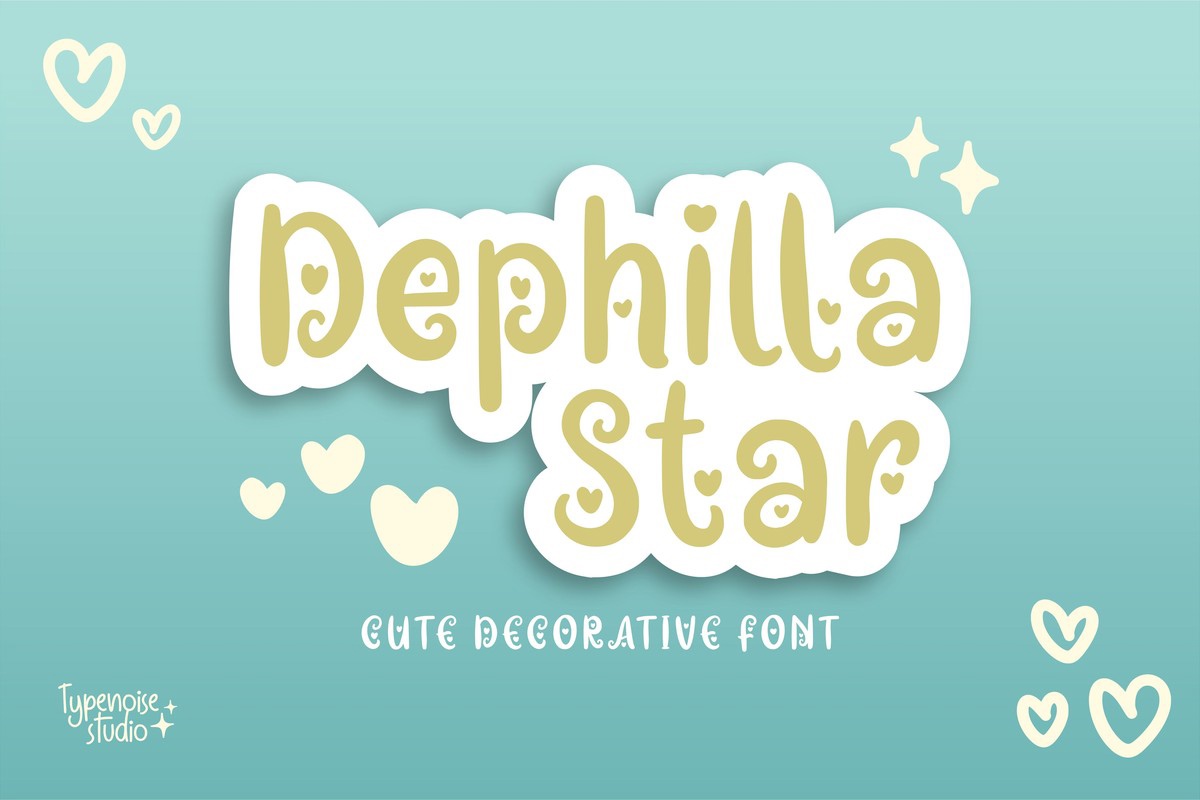 Пример шрифта Dephilla Star Regular