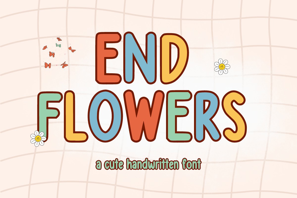 Пример шрифта End Flower