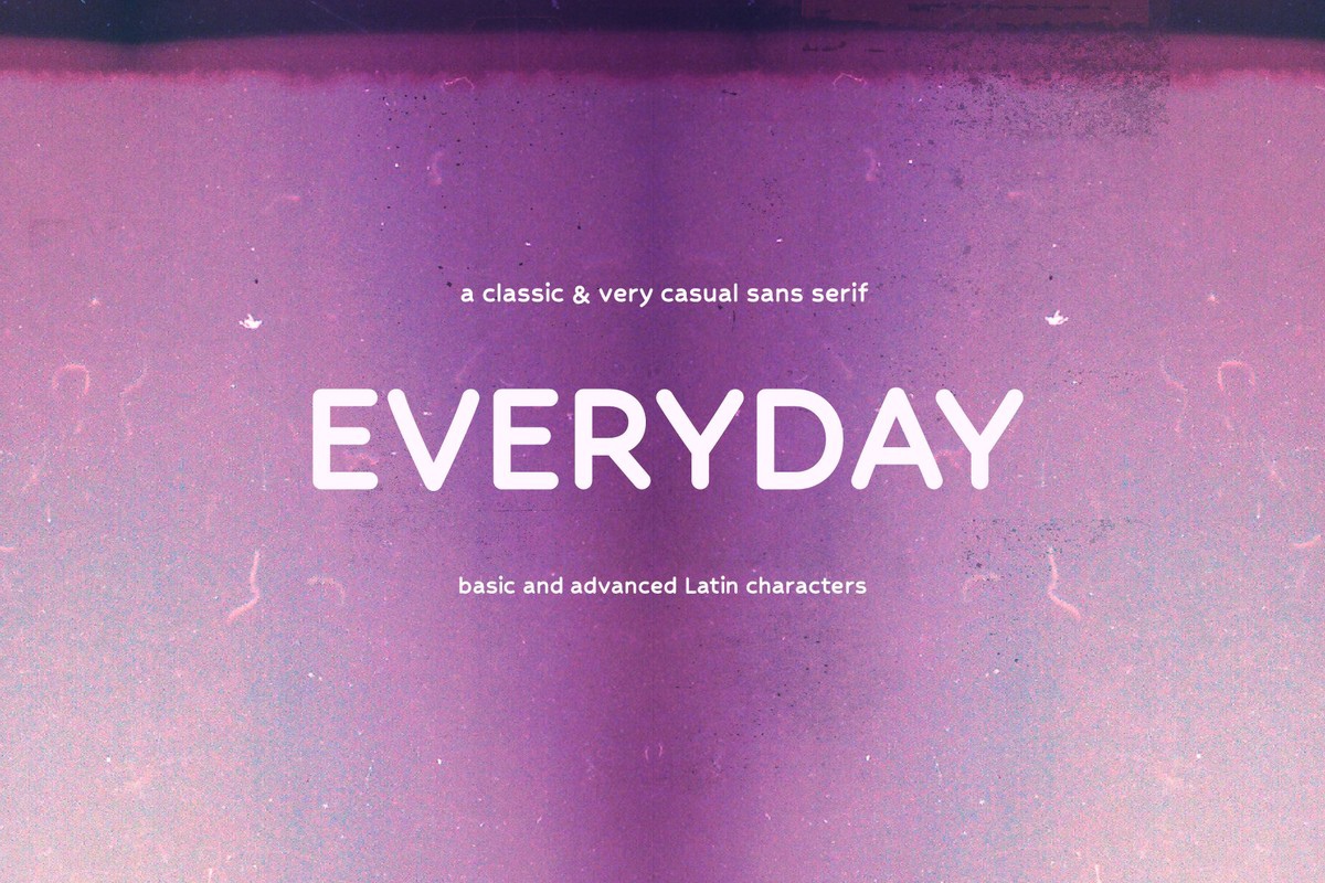 Пример шрифта Everyday Regular