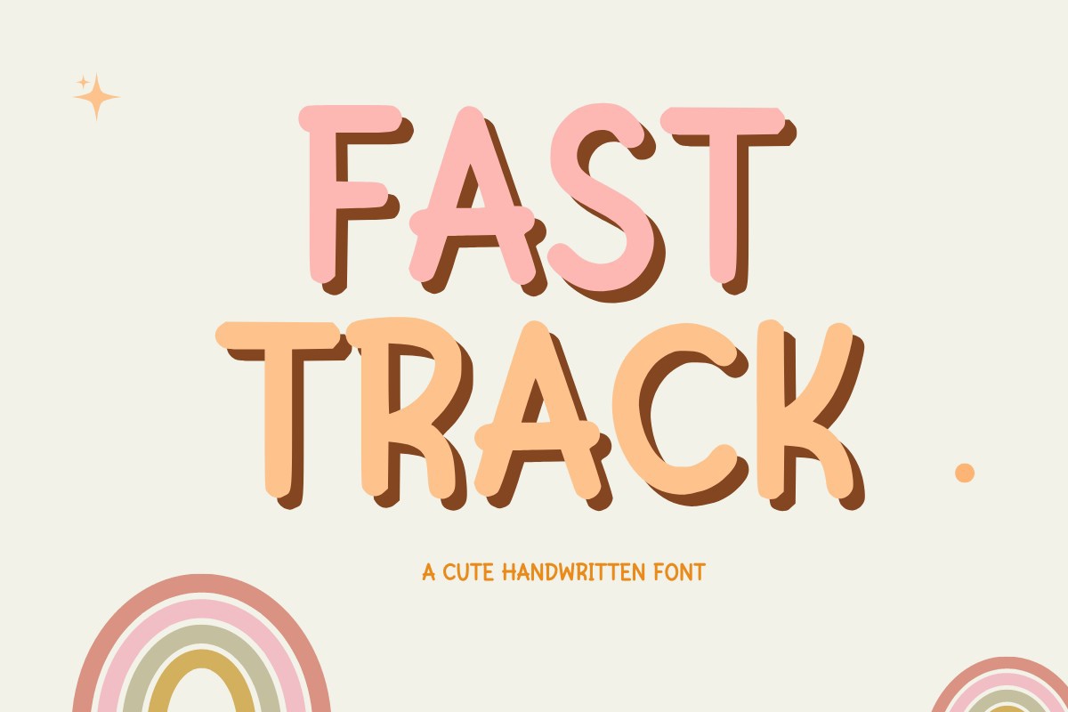 Пример шрифта Fast Track Regular