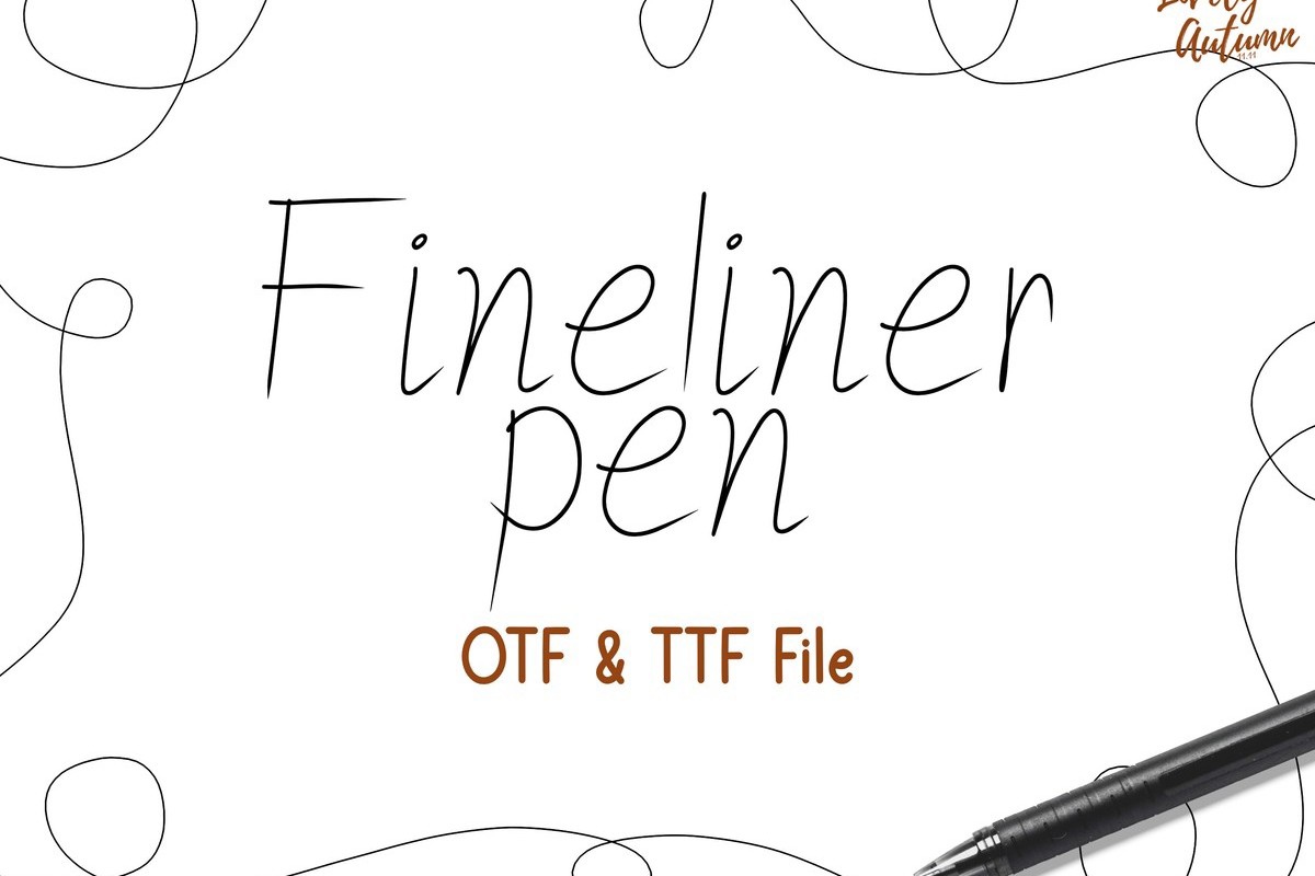 Пример шрифта Fineliner Pen Regular