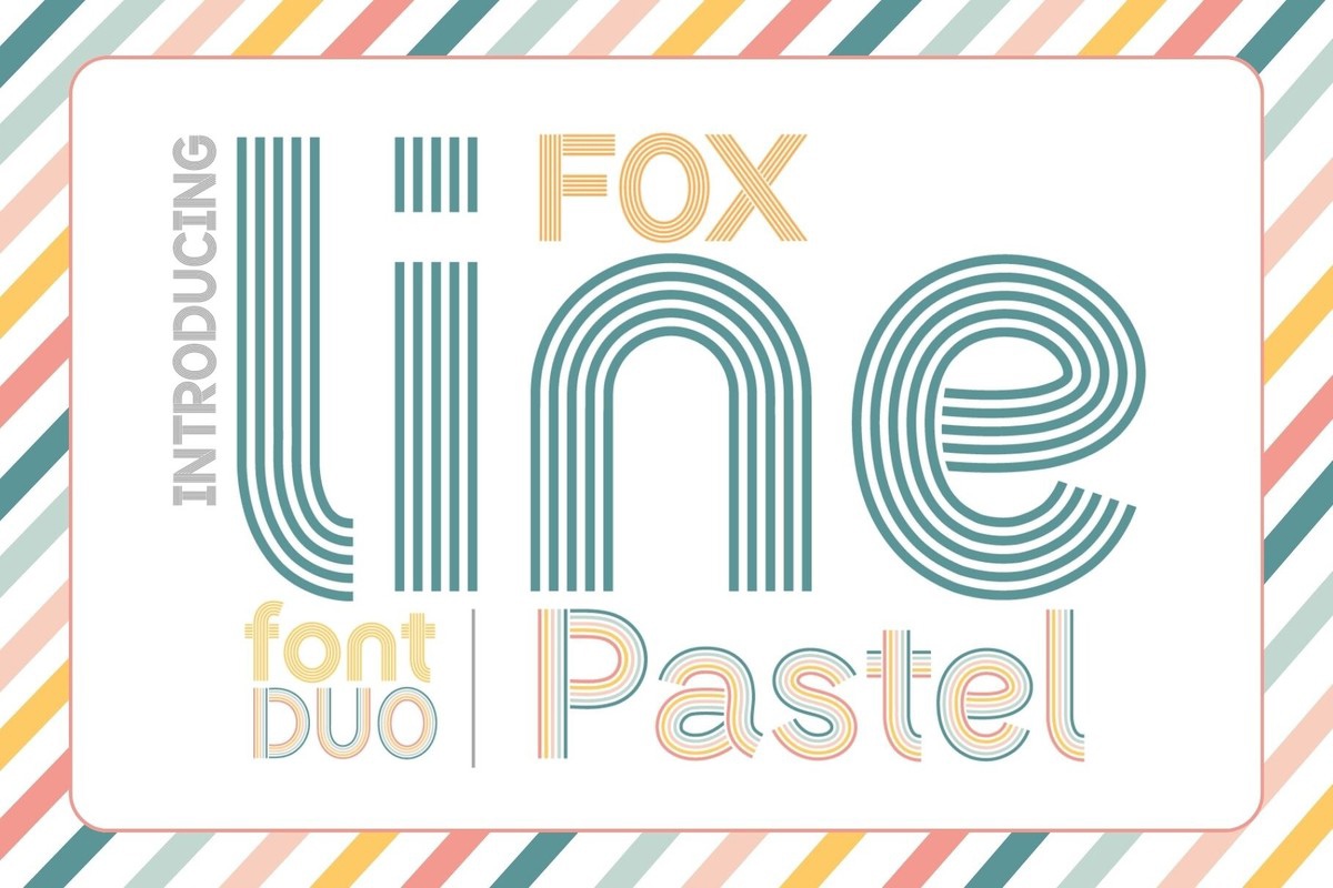 Пример шрифта Fox Line Regular