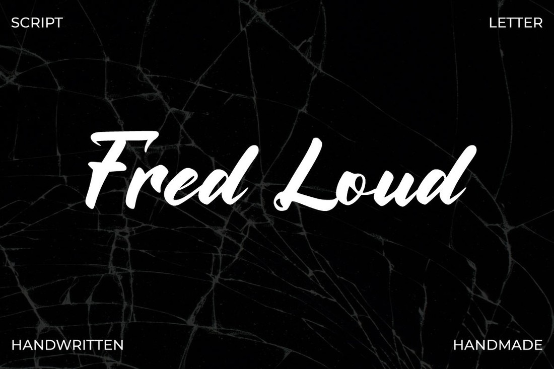 Пример шрифта Fred Loud Regular