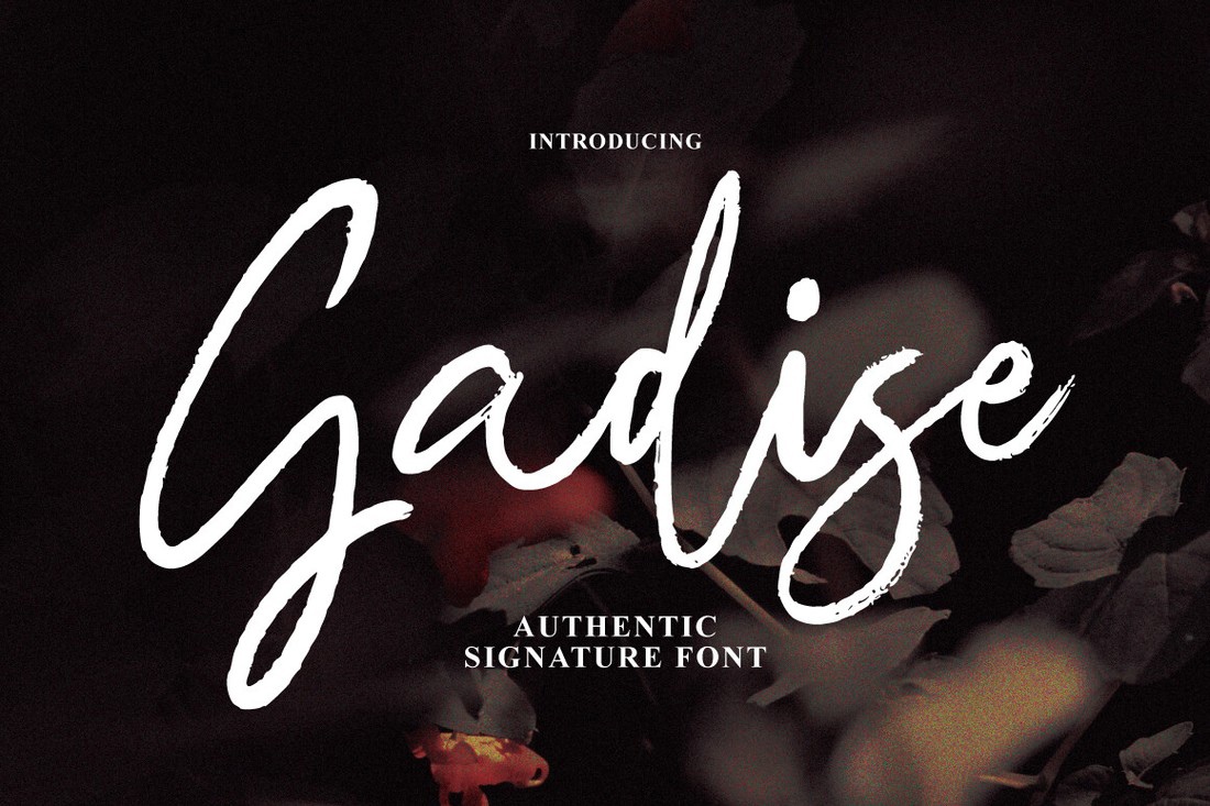 Пример шрифта Gadise Signature Brush Regular