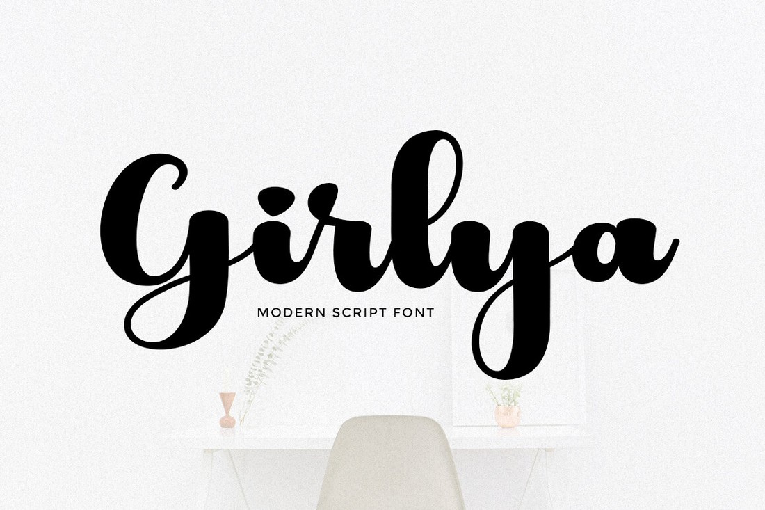 Пример шрифта Girlya Script Regular