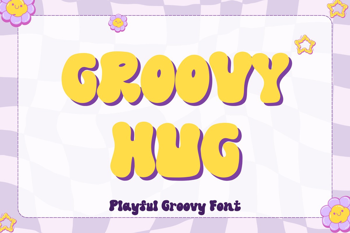 Пример шрифта Groovy Hug Regular