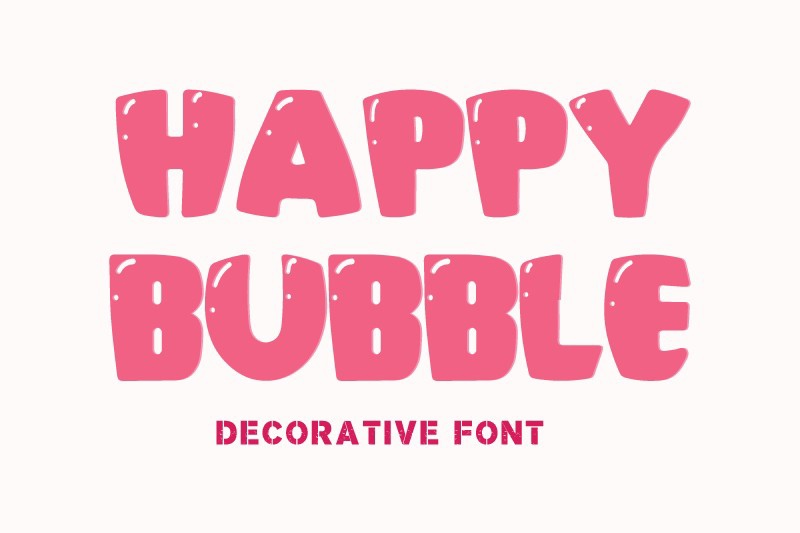 Пример шрифта Happy Bubble Regular