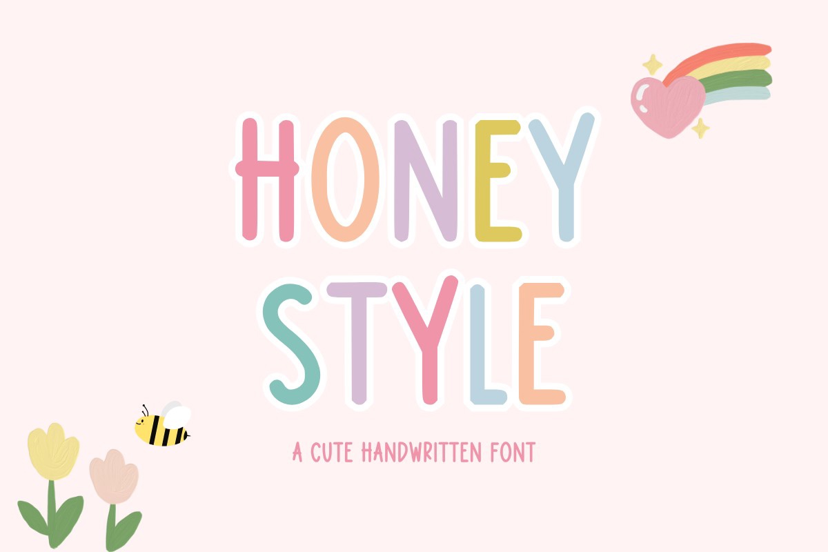 Пример шрифта Honey Style