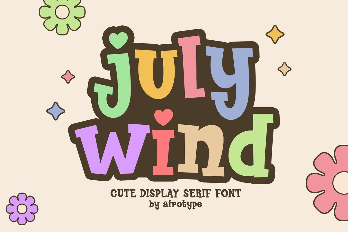 Пример шрифта July Wind Regular