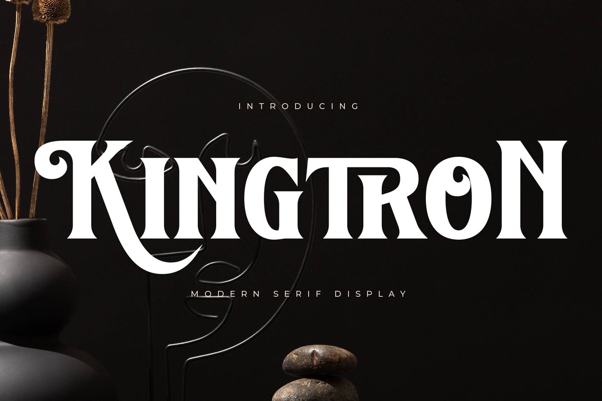 Пример шрифта Kingtron Regular