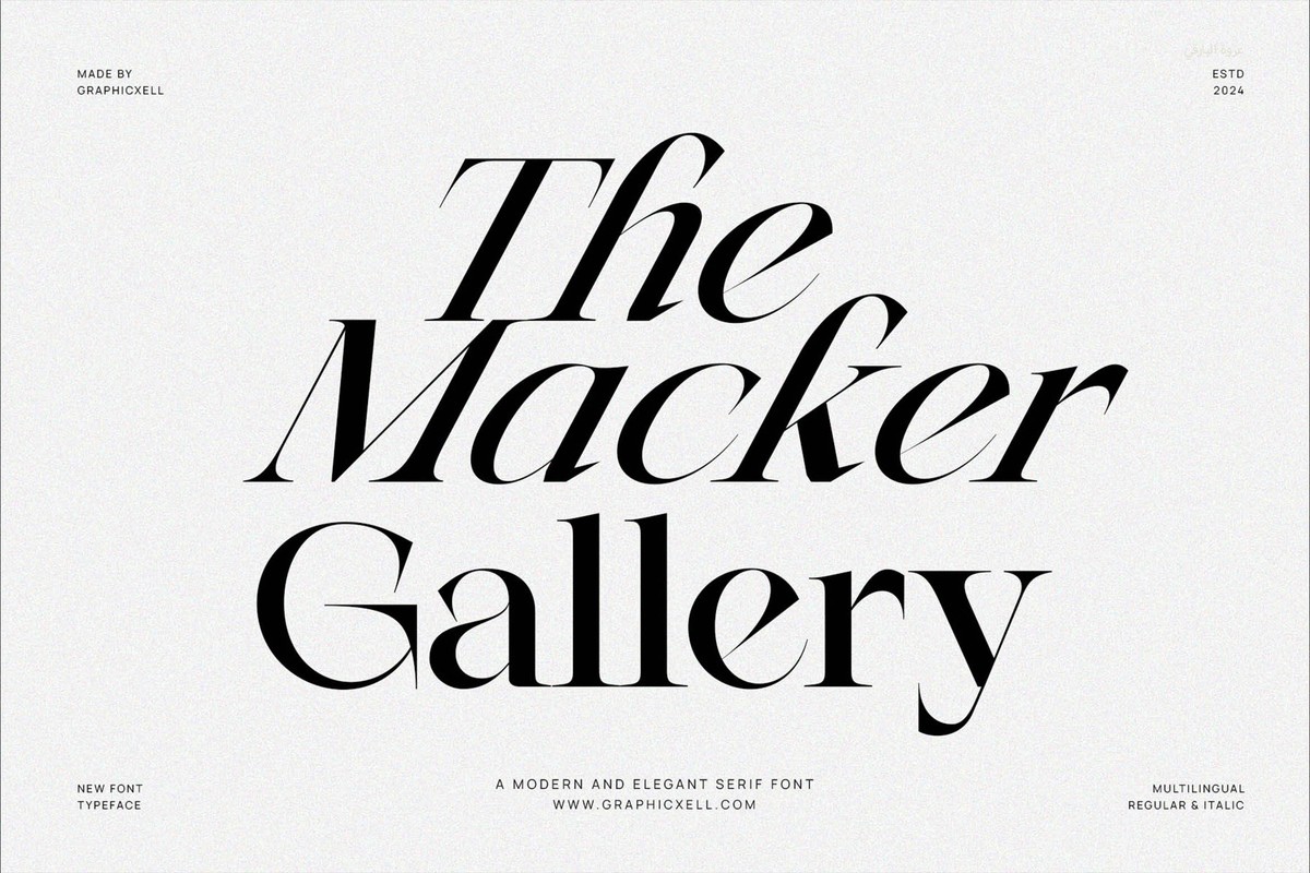 Пример шрифта The Macker Gallery Regular