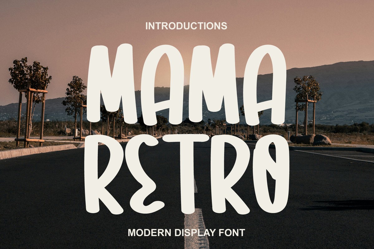 Пример шрифта Mama Retro Regular