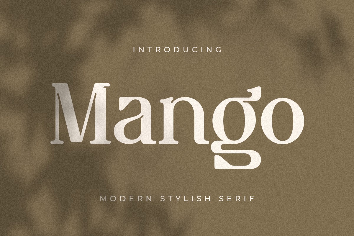 Пример шрифта Mango Regular