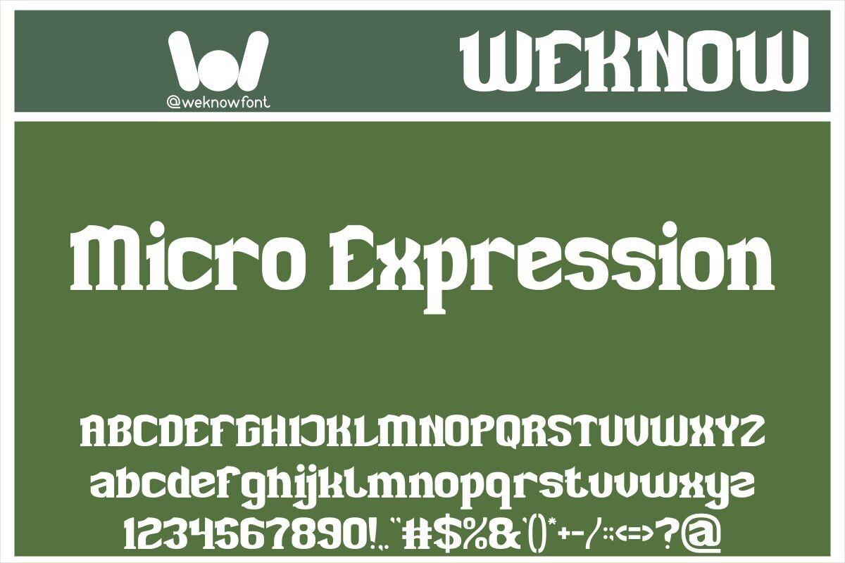 Пример шрифта Micro Expression Inverse