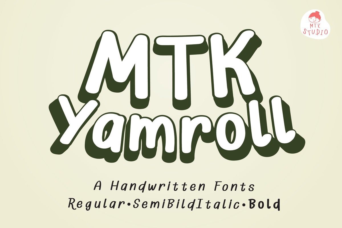 Пример шрифта MTK YamRoll Regular