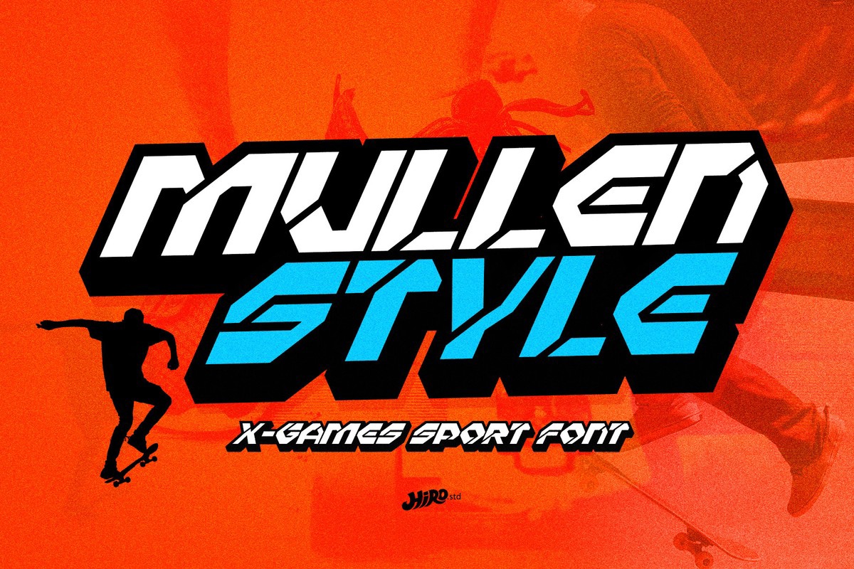 Пример шрифта Mullen Style Extrude