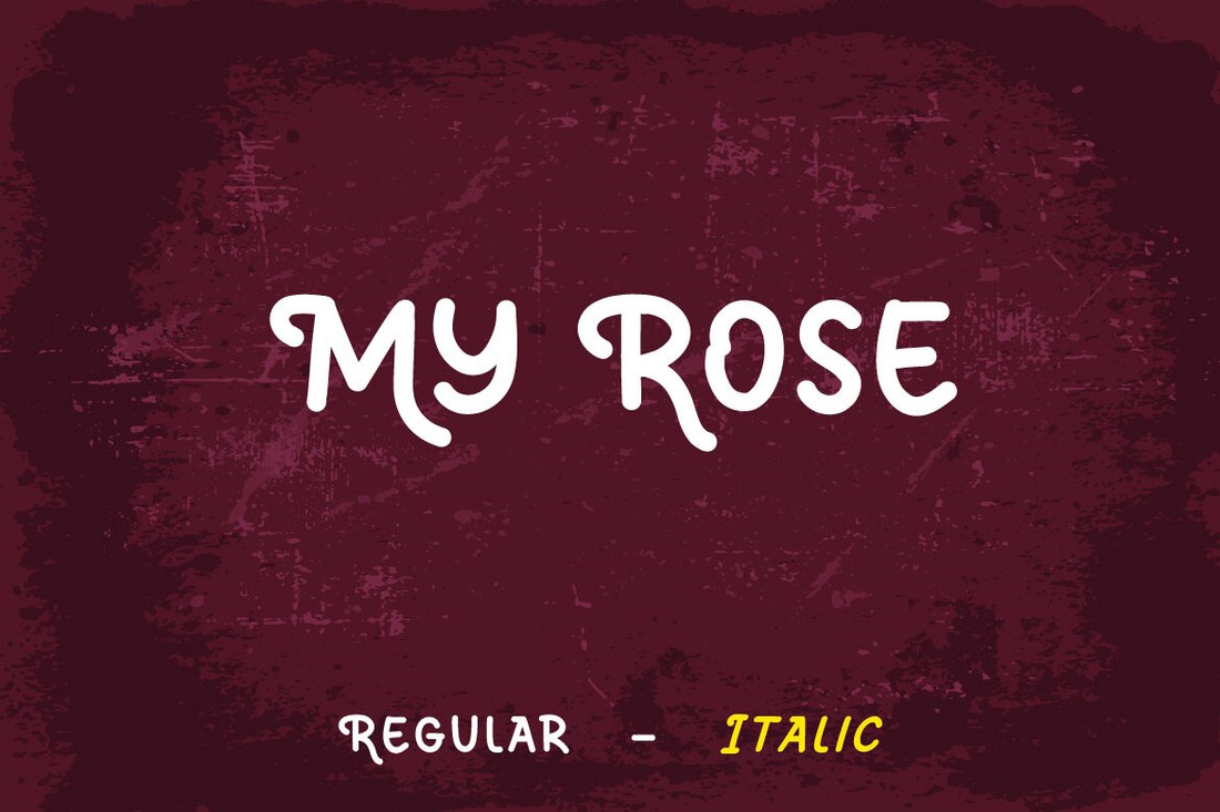 Пример шрифта My Rose Regular