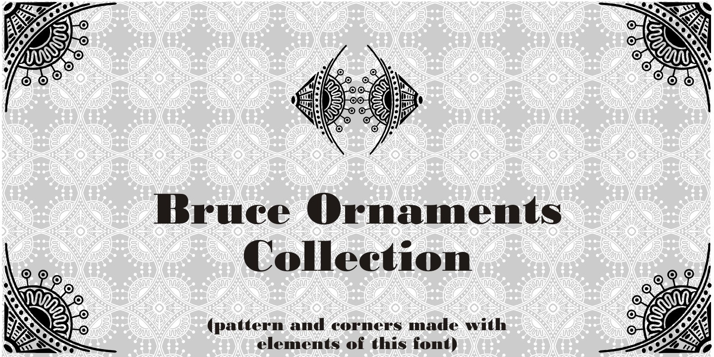 Пример шрифта Bruce Ornaments Collection 2