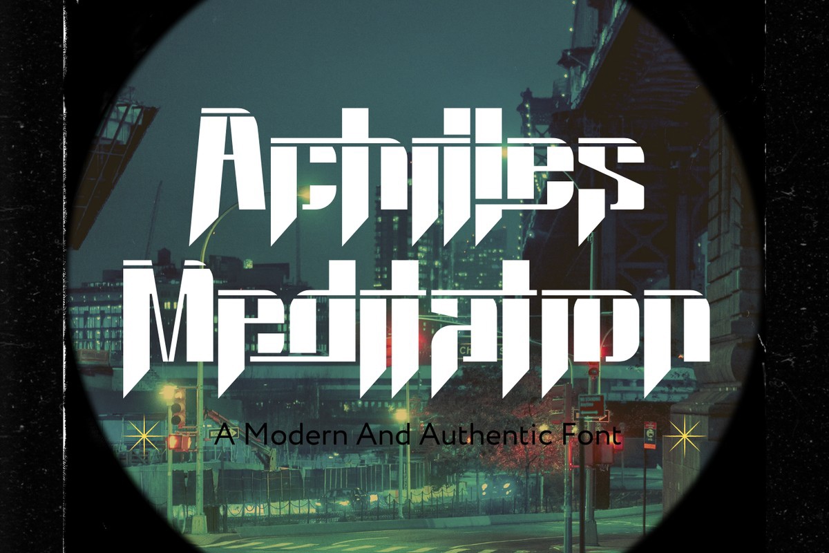 Пример шрифта Achilles Meditation Medium