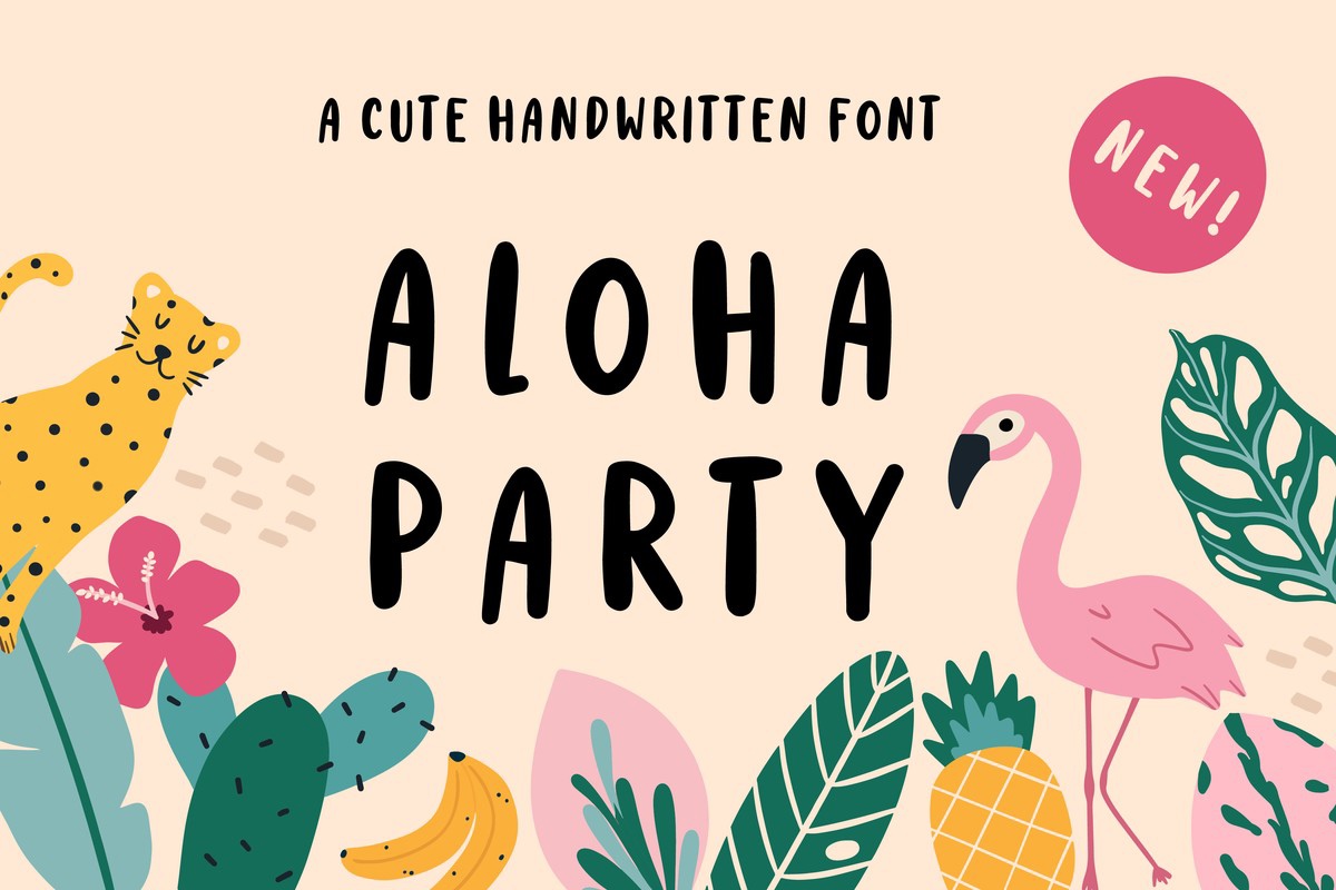 Пример шрифта Aloha Party Regular