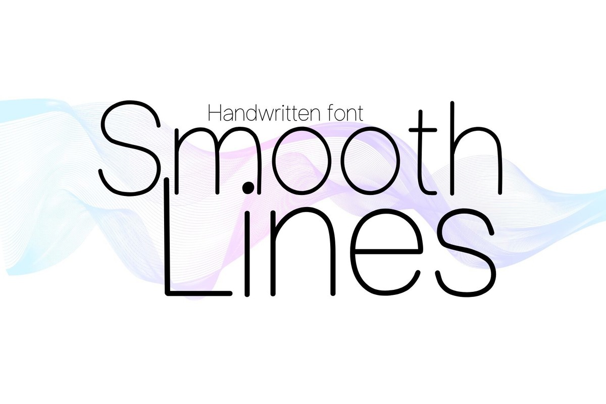 Пример шрифта Smooth Lines Regular