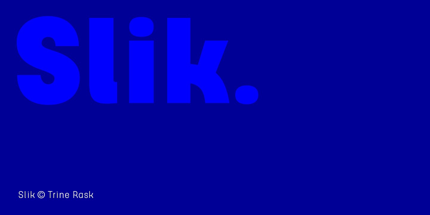 Пример шрифта Slik Normal