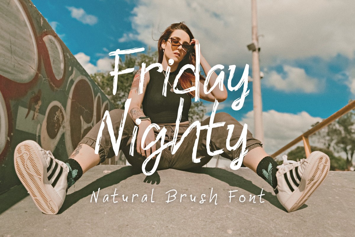 Пример шрифта Friday Nighty Regular
