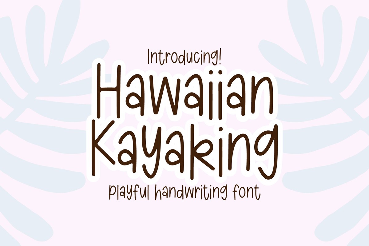 Пример шрифта BFC Hawaiian Kayakin Regular