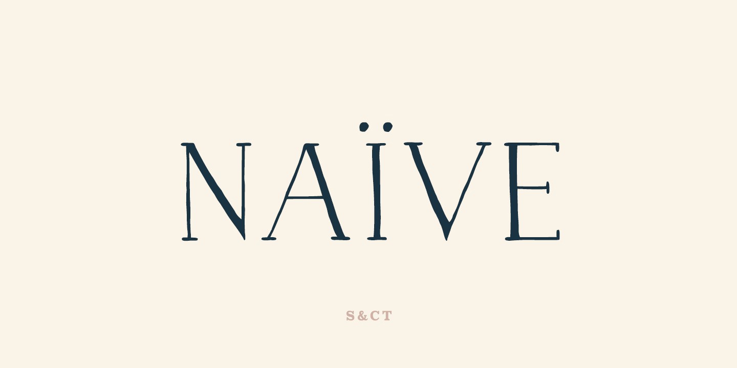 Пример шрифта Naive Bold