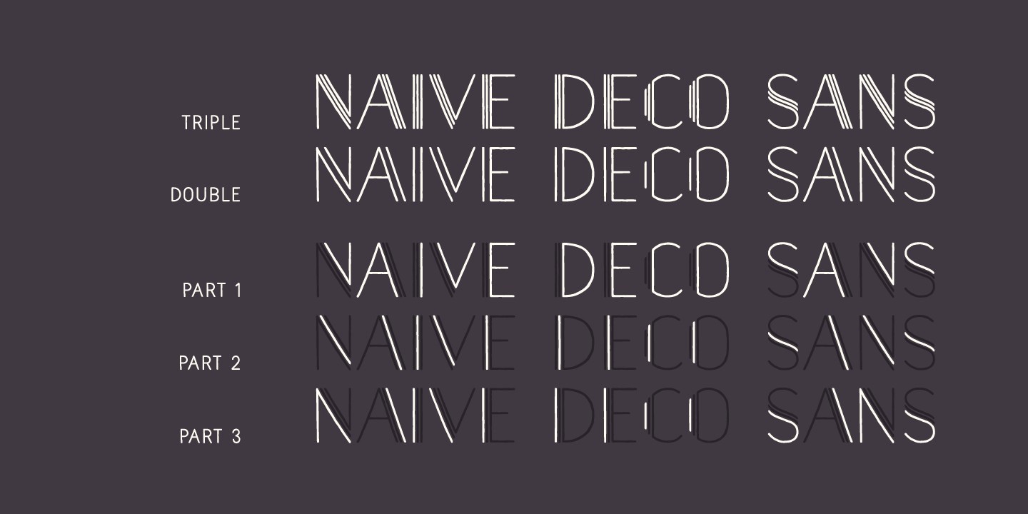 Пример шрифта Naive Deco Sans 1