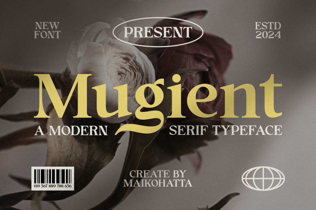 Пример шрифта Mugient Regular