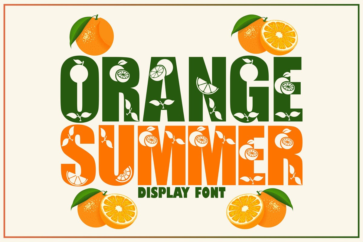 Пример шрифта Orange Summer Regular