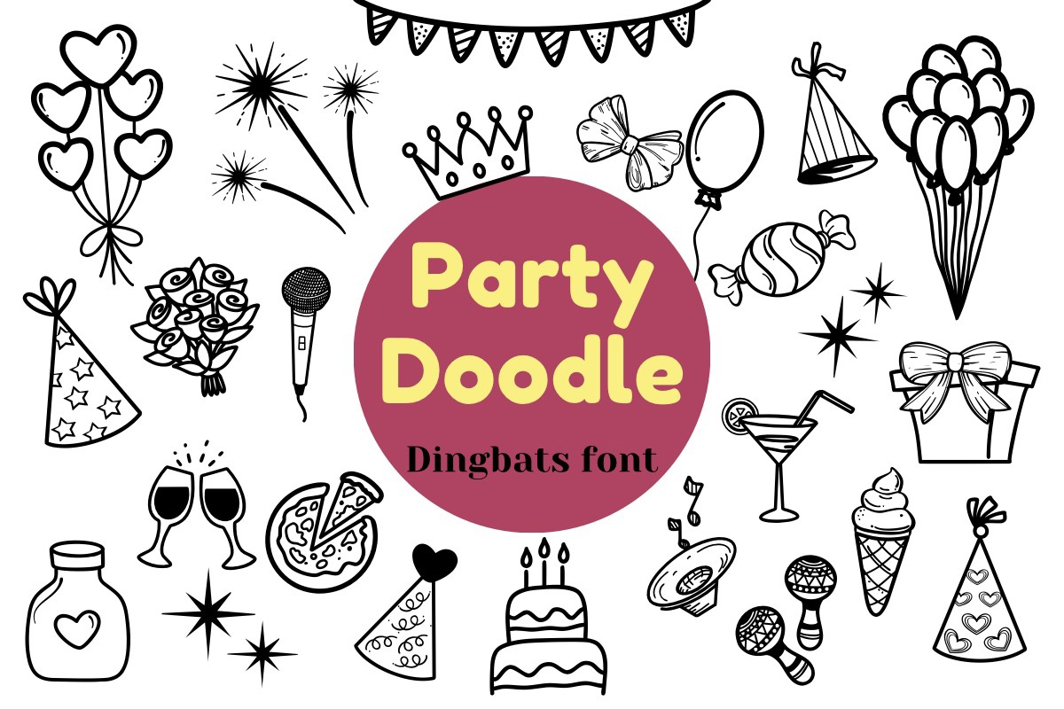 Пример шрифта Party Doodl Regular