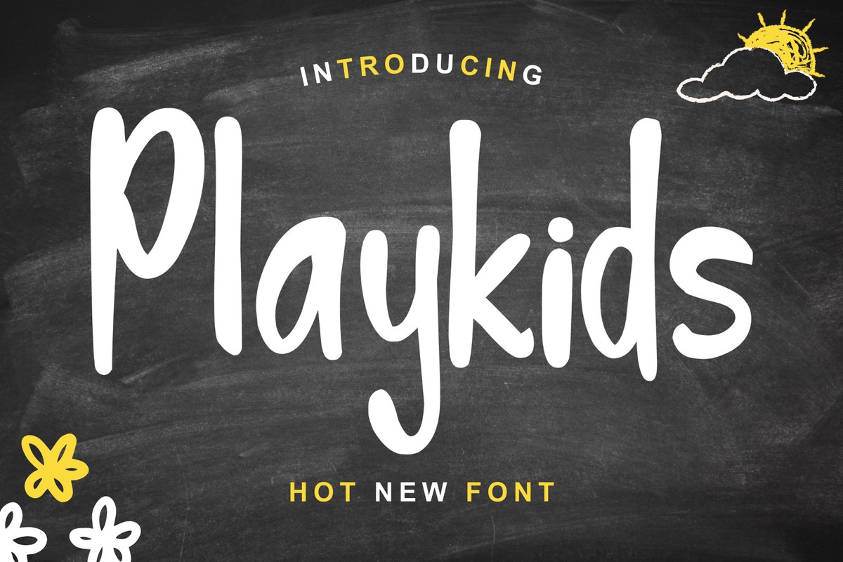 Пример шрифта Playkids Italic