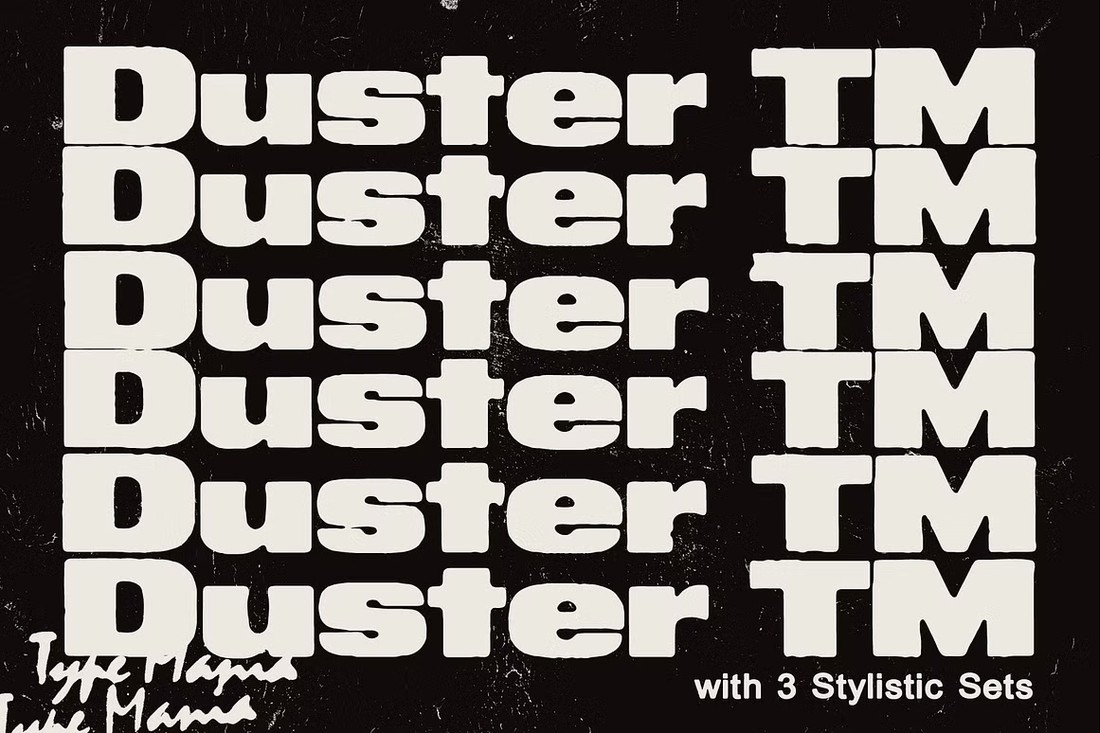 Пример шрифта Duster TM Regular