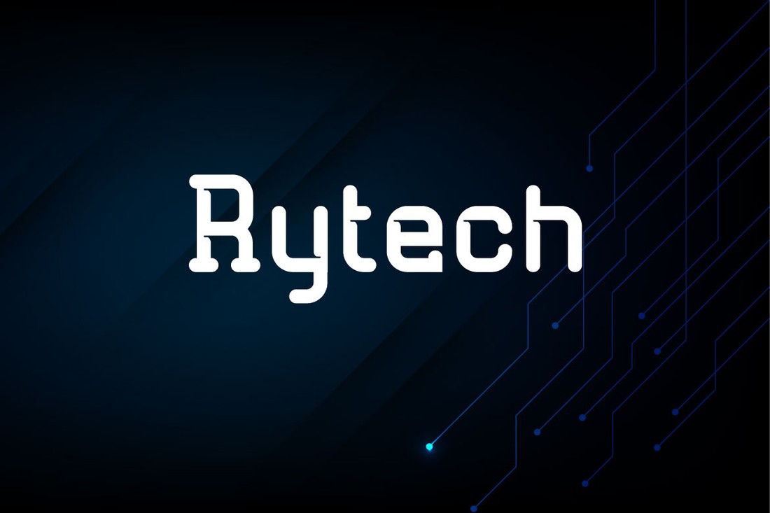 Пример шрифта Rytech Regular