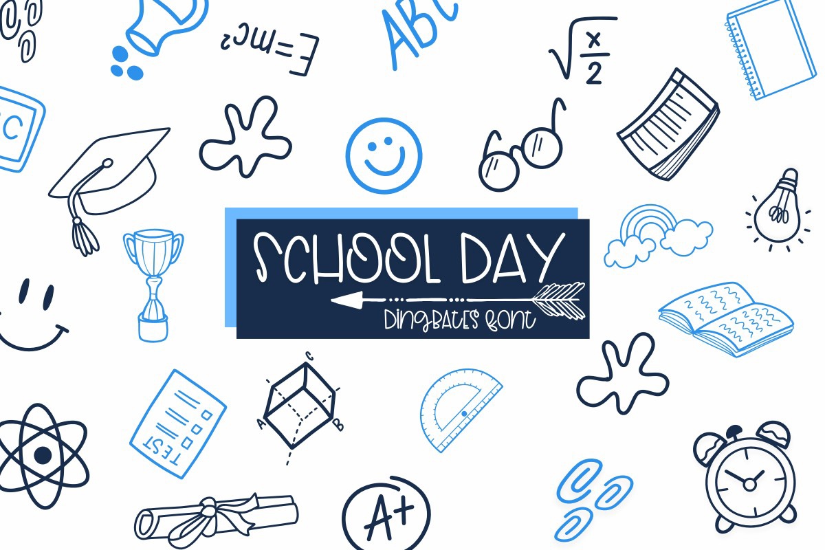 Пример шрифта School Day Regular